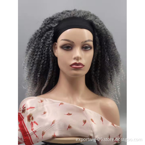 Marley Afro Kinky Twist Hair Head band Wig Marley Crochet Hair Scarf Wigs Synthetic Braiding hair Wig with Headband